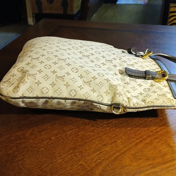 AUTHENTIC LOUIS VUITTON MONOGRAM CANVAS LEATHER BROWN AND TAN BAG - Picture 3 of 16